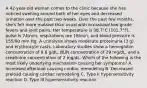 A 42-year-old woman comes to the clinic because she has noticed swelling around both of her eyes and decreased urination over the past two weeks. Over the past few months, she's felt more malaise than usual with occasional low-grade fevers and joint pains. Her temperature is 38.7°C (101.7°F), pulse is 74/min, respirations are 16/min, and blood pressure is 155/90 mm Hg. A urinalysis shows moderate proteinuria (3 g) and erythrocyte casts. Laboratory studies show a hemoglobin concentration of 9.6 g/dL, BUN concentration of 29 mg/dL, and a creatinine concentration of 2 mg/dL. Which of the following is the most likely underlying mechanism causing her symptoms? A. Increased afterload causing cardiac remodeling B. Decreased preload causing cardiac remodeling C. Type II hypersensitivity reaction D. Type III hypersensitivity reaction