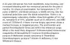 A 42-year-old woman has had nosebleeds, easy bruising, and increased bleeding with her menstrual periods for the past 4 months. On physical examination, her temperature is 37° C, pulse is 88/min, and blood pressure is 90/60 mm Hg. She has scattered petechiae over the distal extremities. There is no organomegaly. Laboratory studies show hemoglobin of 12.3 g/ dL, hematocrit of 37%, platelet count of 21,500/mm3, and WBC count of 7370/mm3. A bone marrow biopsy specimen shows a marked increase in megakaryocytes. The prothrombin and partial thromboplastin times are within the reference range. What is the most likely diagnosis? A Disseminated intravascular coagulation B Hemophilia B C Immune thrombocytopenic purpura D Metastatic breast carcinoma E Thrombotic thrombocytopenic purpura F Vitamin K deficiency G Von Willebrand disease