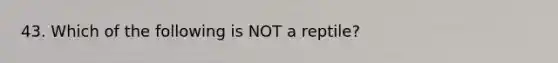 43. Which of the following is NOT a reptile?