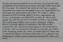 43-year-old woman presents to her primary care physician with complaints of mild shortness of breath and right-sided chest pain for three days. She reports that lately she has had a nagging nonproductive cough and low-grade fevers. On examination, her vital signs are: temperature 99.1 deg F (37.3 deg C), blood pressure is 115/70 mmHg, pulse is 91/min, respirations are 17/min, and oxygen saturation 97% on room air. She is well-appearing, with normal work of breathing, and no leg swelling. She is otherwise healthy, with no prior medical or surgical history, currently taking no medications. You have a low suspicion for the most concerning diagnosis and would like to exclude it with a very sensitive though non-specific test. Which of the following should you order? A) Obtain spiral CT chest with IV contrast B) Obtain ventilation-perfusion scan C) Obtain chest radiograph D) Order a lower extremity ultrasound E) Order a D-dimer