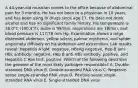 A 44-year-old musician comes to the office because of abdominal pain for 3 months. He has not been to a physician in 10 years, and has been using IV drugs since age 17. He does not drink alcohol and has no significant family history. His temperature is 38.0°C (100.4°F), pulse is 99/min, respirations are 18/min, and blood pressure is 117/78 mm Hg. Examination shows a large distended abdomen, yellow sclera, palmar erythema, and spider angiomata diffusely on his abdomen and extremities. Lab results reveal: Hepatitis A IgM: negative, HBsAg negative, Hep B anti-HBc antibody: negative, Hep B anti-HBs antibody: positive, and Hepatitis C Abs test: positive. Which of the following describes the genome of the most likely pathogen responsible? A. Double-stranded DNA virus B. Double-stranded RNA virus C. Negative-sense single-stranded RNA virus D. Positive-sense single-stranded RNA virus E. Single-stranded DNA virus