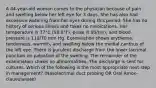 A 44-year-old woman comes to the physician because of pain and swelling below her left eye for 3 days. She has also had excessive watering from her eyes during this period. She has no history of serious illness and takes no medications. Her temperature is 37°C (98.6°F), pulse is 90/min, and blood pressure is 110/70 mm Hg. Examination shows erythema, tenderness, warmth, and swelling below the medial canthus of the left eye. There is purulent discharge from the lower lacrimal punctum on palpation of the swelling. The remainder of the examination shows no abnormalities. The discharge is sent for cultures. Which of the following is the most appropriate next step in management? (Nasolacrimal duct probing OR Oral Amox-clauvulanate)