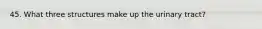 45. What three structures make up the urinary tract?