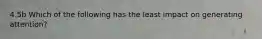 4.5b Which of the following has the least impact on generating attention?