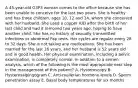 A 45-year-old G3P3 woman comes to the office because she has been unable to conceive for the last two years. She is healthy and has three children, ages 10, 12 and 14, whom she conceived with her husband. She used a copper IUD after the birth of her last child and had it removed two years ago, hoping to have another child. She has no history of sexually transmitted infections or abnormal Pap tests. Her cycles are regular every 28 to 32 days. She is not taking any medications. She has been married for the last 16 years, and her husband is 52 years old and in good health. Her physical examination, including a pelvic examination, is completely normal. In addition to a semen analysis, which of the following is the most appropriate next step in the management of this patient? A. Hysteroscopy B. Hysterosalpingogram C. Anti-mullerian hormone levels D. Sperm penetration assay E. Basal body temperatures for six months