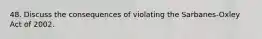 48. Discuss the consequences of violating the Sarbanes-Oxley Act of 2002.