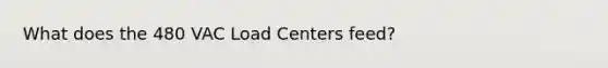 What does the 480 VAC Load Centers feed?