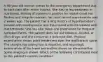 A 48-year-old woman comes to the emergency department due to back pain after minor trauma. She has no leg weakness or numbness. Review of systems is positive for recent-onset hot flashes and irregular menses; her most recent menstruation was 2 weeks ago. The patient has a long history of hypothyroidism treated with levothyroxine and rheumatoid arthritis treated with methotrexate. She has also taken oral prednisone for frequent symptom flares. The patient does not use tobacco, alcohol, or illicit drugs, and she consumes a balanced diet. Physical examination shows point tenderness over the midthoracic spine. The straight-leg raising test is negative, and neurologic examination of the lower extremities shows no abnormalities. Spine imaging is shown. Which of the following contributed most to this patient's current condition?