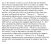 4A.) In the titration of 25.0 mL of 0.1 M HCl with 0.1 M NaOH, how is the pH calculated after 30.0 mL of titrant is added? - The pH is based on the concentration of protons present in the solution, which is equal to the original concentration of the acid. - The pH is calculated using the H-H equation for a buffer solution, using the ratio of the concentrations of the base and the acid, and the pKa of the acid. - The pH is 7. - The pH is calculated by determining the concentration of weak conjugate base present in the solution, using an ICE table to calculate the hydroxide ion concentration present after hydrolysis, subtracting pOH from 14, and taking the negative log of the result. X -- The pH is calculated by determining the concentration of excess hydroxide ions in the solution, subtracting pOH from 14, and taking the negative log of the result. - The pH is calculated by determining the concentration of weak conjugate acid present in the solution, using an ICE table to calculate the proton concentration present after hydrolysis, and taking the negative log of the result. - The pH is 1. - The pH is 14. X --The pH is calculated by determining the concentration of protons left in the solution after neutralization and taking the negative log of the result.