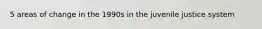 5 areas of change in the 1990s in the juvenile justice system