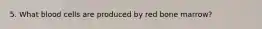 5. What blood cells are produced by red bone marrow?