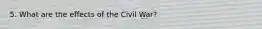 5. What are the effects of the Civil War?