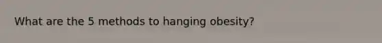 What are the 5 methods to hanging obesity?