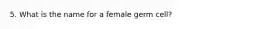 5. What is the name for a female germ cell?