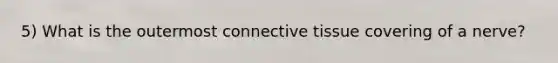 5) What is the outermost <a href='https://www.questionai.com/knowledge/kYDr0DHyc8-connective-tissue' class='anchor-knowledge'>connective tissue</a> covering of a nerve?