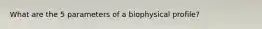 What are the 5 parameters of a biophysical profile?