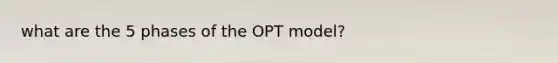 what are the 5 phases of the OPT model?