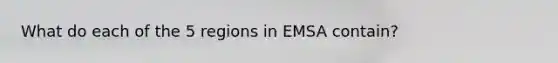 What do each of the 5 regions in EMSA contain?