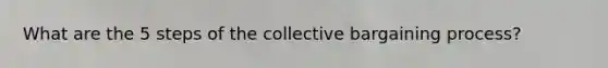 What are the 5 steps of the collective bargaining process?