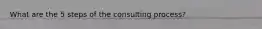What are the 5 steps of the consulting process?