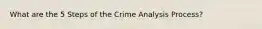 What are the 5 Steps of the Crime Analysis Process?