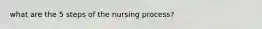 what are the 5 steps of the nursing process?