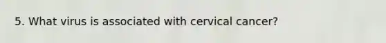 5. What virus is associated with cervical cancer?