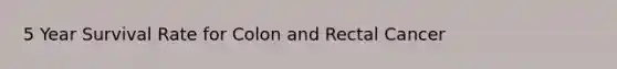 5 Year Survival Rate for Colon and Rectal Cancer