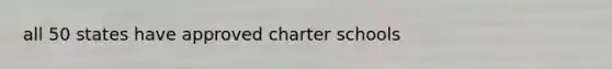 all 50 states have approved charter schools