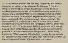 51 A 50-year-old woman has had easy fatigability and noted a dragging sensation in her abdomen for the past 5 months. Physical examination reveals that she is afebrile. She has marked splenomegaly, but no lymphadenopathy. Laboratory studies show her total WBC count is 250,000/mm3 with WBC differential count showing 68% segmented neutrophils, 11% band neutrophils, 6% metamyelocytes, 5% myelocytes, 5% myeloblasts, 3% lymphocytes, and 2% monocytes. A bone marrow biopsy is performed, and karyotypic analysis of the cells reveals a t(9;22) translocation. Medical treatment with a drug having which of the following modes of action is most likely to produce a complete remission in this patient? (A) Antibody binding to ERB-2 receptor (B) Inhibiting tyrosine kinase activity (C) Selective killing of cells in S phase (D) Activating caspases (E) Preventing translocation of β-catenin to the nucleus