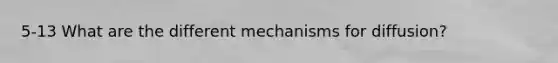 5-13 What are the different mechanisms for diffusion?