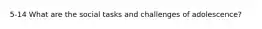 5-14 What are the social tasks and challenges of adolescence?
