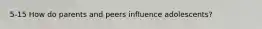 5-15 How do parents and peers influence adolescents?