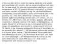 A 51-year-old man has noted increasing weakness and weight gain over the past 5 months. He has experienced low back pain for the past week. On physical examination, vital signs include temperature of 37.3°C, pulse of 80/min, respirations of 15/min, and blood pressure of 155/95 mm Hg. He has bilateral breast enlargement, testicular atrophy, and a prominent fat pad in the posterior neck and back. Abdominal cutaneous striae are present. Laboratory findings include Na+, 139 mmol/L; K+, 4.1 mmol/L; Cl−, 96 mmol/L; CO2, 23 mmol/L; glucose, 163 mg/dL; creatinine, 1.3 mg/dL; calcium, 8.9 mg/dL; and phosphorus, 4.1 mg/dL. His serum ACTH level is low. A radiograph of the spine shows decreased bone density with a compression fracture at T9. Which of the following radiographic findings is most likely to be present in this patient? □ (A) Decreased radionuclide uptake in a thyroid gland nodule □ (B) Left adrenal 10-cm solid mass with abdominal CT scan □ (C) Pulmonary 6-cm right hilar mass on chest radiograph □ (D) Retroperitoneal 5-cm mass at the aortic bifurcation on pelvic MRI scan □ (E) Sella turcica enlargement with erosion on head CT scan