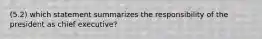 (5.2) which statement summarizes the responsibility of the president as chief executive?