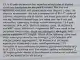 53. A 45-year-old woman has experienced episodes of blurred vision and headaches for the past 6 months. She has had worsening confusion with paresthesias over the past 3 days. On physical examination, she has a temperature of 39.6°C, pulse of 100/min, respiratory rate of 20/min, and blood pressure of 80/50 mm Hg. Petechial hemorrhages are noted over her trunk and extremities. Laboratory findings include hemoglobin, 10.9 g/dL; hematocrit, 34%; MCV, 96/min3; platelet count, 28,000/mm3; and WBC count, 8500/mm3. Fragmented RBCs are noted on her peripheral blood smear. Blood urea nitrogen is 40 mg/dL, and serum creatinine is 3.1 mg/dL. Which of the following is the most likely underlying cause for her findings? □ (A) Defective ADP-induced platelet aggregation □ (B) Presence of antibodies against von Willebrand's factor metalloproteinase □ (C) Formation of auto-antibodies to platelet glycoproteins IIb/IIIa and Ib-IX □ (D) Circulating toxin that injures capillary endothelium □ (E) Inappropriate release of thromboplastic substances into blood □ (F) Decreased factor VIII activity