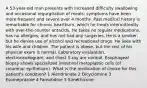 A 53-year-old man presents with increased difficulty swallowing and occasional regurgitation of meals; symptoms have been more frequent and severe over 4 months. Past medical history is remarkable for chronic heartburn, which he treats intermittently with over-the-counter antacids. He takes no regular medications, has no allergies, and has not had any surgeries. He is a smoker, but he denies use of alcohol and recreational drugs. He lives with his wife and children. The patient is obese, but the rest of his physical exam is normal. Laboratory evaluation, electrocardiogram, and chest X-ray are normal. Esophageal biopsy shows specialized intestinal metaplastic cells (of columnar epithelium). What is the medication of choice for this patient's condition? 1 Alendronate 2 Dicyclomine 3 Esomeprazole 4 Famotidine 5 Simethicone