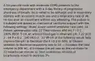 A 54-year-old male with moderate COPD presents to the emergency department with a 4-day history of progressive shortness of breath. He is noted to be lethargic and in respiratory distress with accessory muscle use and a respiratory rate of 36. He has poor air movement without any wheezing. The patient is intubated and placed on mechanical ventilator support with the following settings: Mode: Assist control ventilator rate (set): 14 Patient spontaneous rate: 22 Tidal volume: 450 mL F i O 2 : 100% PEEP: 5 cm An arterial blood gas is obtained: pH: 7.22 pCO 2 : 64 P a O 2 : 240 HCO 3 : 22 Which of the following would help improve the pH? a) Decrease the F i O 2 to 50%. b) Deeper sedation to decrease respiratory rate to 14. c) Increase the tidal volume to 500 mL. d) Increase the set rate on the ventilator to 22 breaths per minute. e) Start continuous infusion of bicarbonate mixed in dextrose 5%.