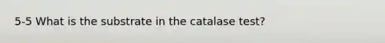 5-5 What is the substrate in the catalase test?