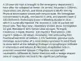 A 55-year-old man is brought to the emergency department 1 hour after he collapsed at home. On arrival, his pulse is 120/min, respirations are 16/min, and blood pressure is 80/45 mm Hg. Physical examination shows pale conjunctivae. His hemoglobin concentration is 8 g/dL, hematocrit is 24%, and platelet count is 240,000/mm3. Endoscopy shows a bleeding duodenal ulcer, which is surgically repaired. He receives 4 units of packed red blood cells. Two days later, laboratory studies show: Hemoglobin 10 g/dL Hematocrit 30% Serum Urea nitrogen 70 mg/dL Creatinine 3 mg/dL Volume: 100 mL/24 h Total protein: 100 mg/24 h Sodium: 50 mEq/L Osmolality: 300 mOsmol/kg H20 Fractional excretion of sodium: 2.5% Sediment: granular casts Histologic examination of a renal biopsy specimen is most likely to show which of the following findings? A) Lymphocytic infiltrate in interstitium and tubules B) Necrosis of epithelial cells in proximal convoluted tubules C) Papillary necrosis with neutrophilic infiltrates D) Renal infarction with a wedge-shaped zone of coagulation necrosis E) No significant pathology