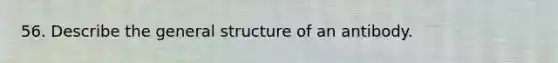 56. Describe the general structure of an antibody.