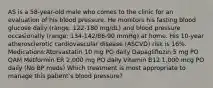 AS is a 58-year-old male who comes to the clinic for an evaluation of his blood pressure. He monitors his fasting blood glucose daily (range: 122-180 mg/dL) and blood pressure occasionally (range: 134-142/86-90 mmHg) at home. His 10-year atherosclerotic cardiovascular disease (ASCVD) risk is 16%. Medications:Atorvastatin 10 mg PO daily Dapagliflozin 5 mg PO QAM Metformin ER 2,000 mg PO daily Vitamin B12 1,000 mcg PO daily (No BP meds) Which treatment is most appropriate to manage this patient's blood pressure?