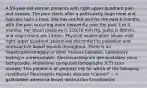 A 59-year-old woman presents with right upper quadrant pain and nausea. The pain starts after a particularly large meal and typically lasts 1 hour. She has not felt well for the past 6 months, with the pain occurring more frequently over the past 3 or 4 months. Her blood pressure is 120/70 mm Hg, pulse is 88/min, and respirations are 14/min. Physical examination shows mild right upper quadrant abdominal discomfort to palpation and normoactive bowel sounds throughout. There is no hepatosplenomegaly or other masses palpable. Laboratory testing is unremarkable. Electrocardiogram demonstrates sinus tachycardia. Abdominal computed tomography (CT) scan reveals: This patient is at greatest risk for which of the following conditions? Pancreatitis Hepatic abscess *Cancer* -- > gallbladder adenoma Bowel obstruction Constipation