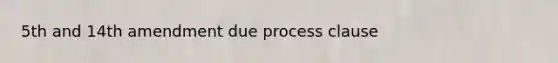 5th and 14th amendment due process clause