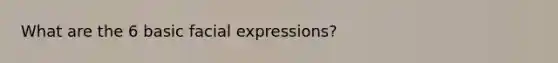 What are the 6 basic facial expressions?