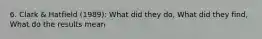 6. Clark & Hatfield (1989): What did they do, What did they find, What do the results mean