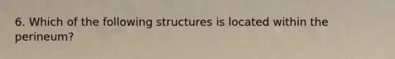 6. Which of the following structures is located within the perineum?