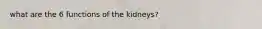 what are the 6 functions of the kidneys?