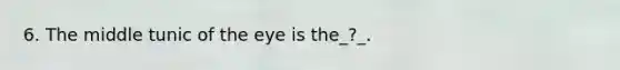 6. The middle tunic of the eye is the_?_.