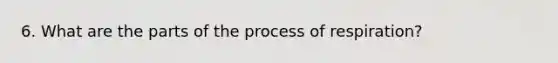 6. What are the parts of the process of respiration?